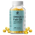 thumbnail image 3 of Omega-3 Fish Oil, with EPA & DHA Burpless Fish Oil Supplement, Promotes Brain & Heart Health, 120 Ct, 3 of 8