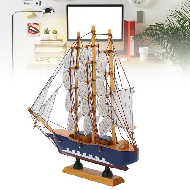 Wooden Ship, Clear Structure Model Ship High Density for Home for Hotel for Office