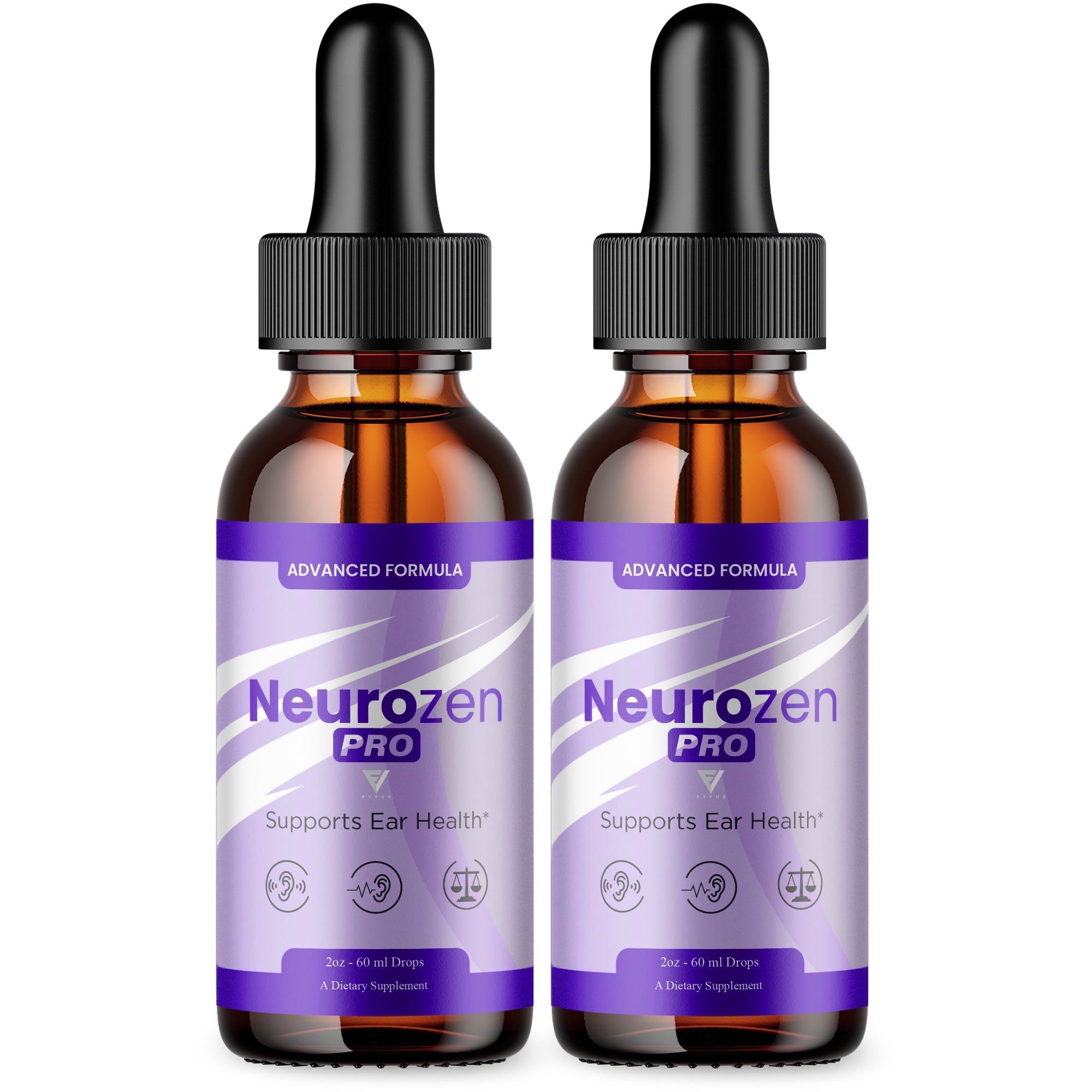(2 Pack) Neurozen Pro Drops, Neuro Zen Max Strength Tinnitus Supplement (4oz)