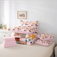 thumbnail image 6 of meiyoeat Cute Pet Dogs 7-Piece King Bedding For Girls,Kawaii Animals King Bed In A Bag For Kids,Pink Reversible, 6 of 7