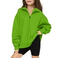 thumbnail image 2 of Mercatoo Youth Boys Girls Fl𝐞ece Jacket Lightweight Stand Collar Zipper Long Sleeve Jacket Toddler Kids School Fall Winter Warm Coat, 2 of 4