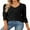 B Black, variant on DOKOTOO Sweaters for Women Knit Hollow Out Crochet Sweater Lightweight V Neck Long Sleeve Fall Pullover Tops