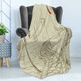 thumbnail image 4 of Lantern Soft Flannel Fleece Throw Blanket, Park Alley with Stone Road and Lanterns at Night Time Areas Sketch Style, Cozy Plush for Indoor and Outdoor Use, 70" x 90", Beige Red, by Ambesonne, 4 of 5