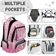 thumbnail image 4 of Yspwyqan Girls Pink Glitter Backpack Set with Lunch Box and Pencil Case, Ice Cream Drip Axolotl Lightweight School Bags with Multi-Pocket Fits 15.6 Laptop Fashion Bookbag for Middle High, 4 of 7