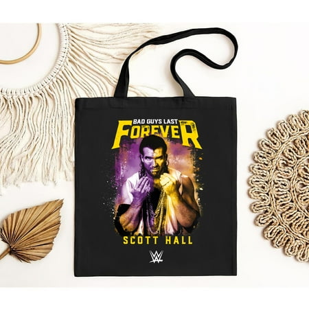 vintage Black Scott Hall Bad Guys Last Forever Tote Bag-TH40352