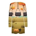 thumbnail image 5 of WFJCJPAF 2024 New Halloween Clearance! Halloween Sweaters for Women,Fashion Women's Casual Long Sleeve Print Pocket Ladies Tops Blouse Cardigan - Orange XXL, 5 of 5