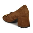 thumbnail image 3 of Nine West Veepe Women's Slip-On Block Heel Dress Pumps Color: Dark Purple Suede Size: 8.5, 3 of 4