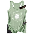 thumbnail image 2 of Gpoecd Débardeurs à Col Rond pour Femmes, Mode Décontractée, Imprimé Floral, Col Rond, Sans Manches, Haut de Type Veste avec Camisole pour Femmes 12_Green,S, 2 of 3