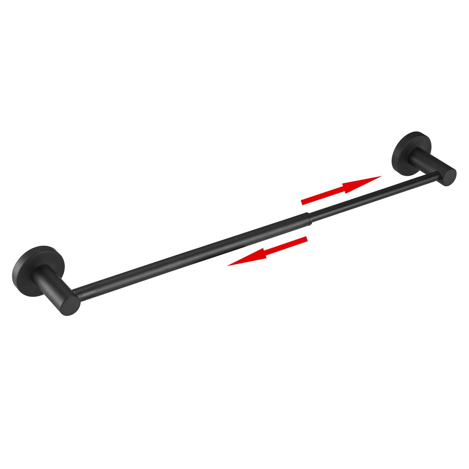 Adjustable Towel Bar 40cm to 66cm Wall Mounted Bathroom Towel Bar Black SUS304 Stainless Steel Walmart