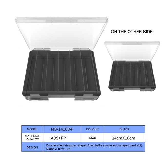 Caja de pesca de doble cara caja de accesorios de gancho para señuelo de cebo de plástico caja para señuelos de pesca