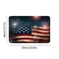 thumbnail image 3 of Zhourta Firework Rug Non-Slip 4th of July Patriotic Floor Mat Red White Blue Sparkle Design for Living Room Porch 23.6x15.7Inch, 3 of 6