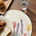 thumbnail image 3 of Spring Floral Round 13 Inch Placemats Set of 2, Summer Colorful Tulip Botanical Vintage HeatResistant Non Slip Place Mats for Dining Table, Wipeable Braided Kitchen Table Mats for Housewarming, 3 of 9