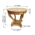 thumbnail image 4 of LUCKHAO Round Large Side Table End Table with 2 Drawer Storage Space for Living Room, Modern Farmhouse Wood Circle Coffee Table Side Table End Table, 4 of 10