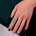 thumbnail image 4 of GICA GEMA 925 Sterling Silver Paraiba Tourmaline Gemstone Wedding Engagement Ring Fine Jewelry, 4 of 5