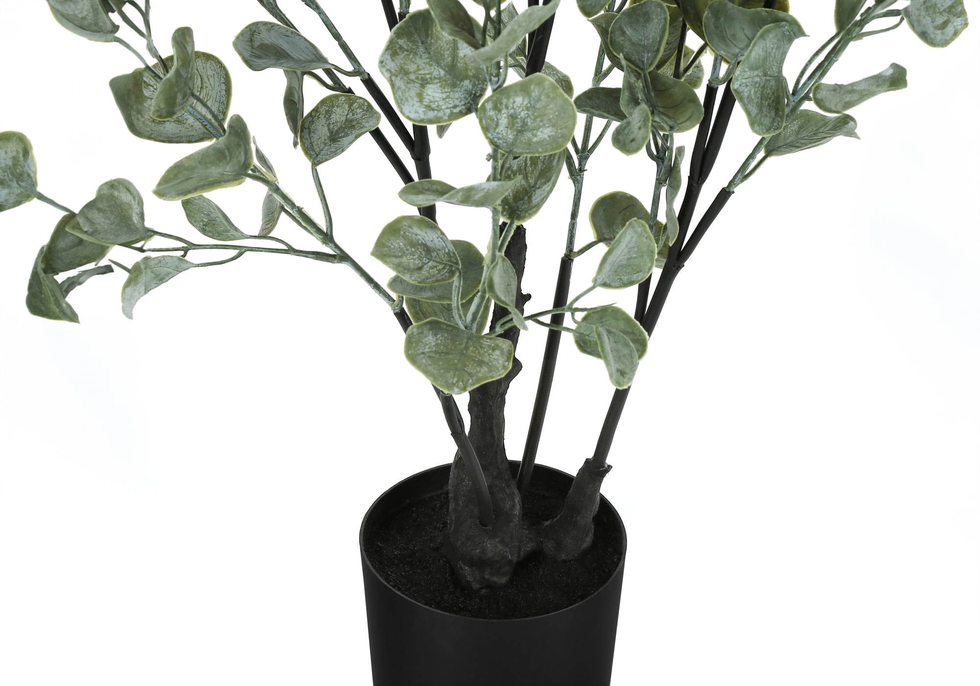 Artificial Plant, 35" Tall, Eucalyptus Tree, Indoor, Faux, Fake, Floor, Greenery, Potted, Decorative, Green Leaves, Black Pot