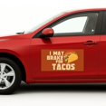 thumbnail image 1 of I May Brake For Tacos Car Magnet Sign by DC | Flexible Car Magnetic Sheets with Adhesive Backing | 10"x20" Bumper Magnet Sticker for Vehicles, Trucks & Business Advertising Signs 2 PC | USA Made, 1 of 7