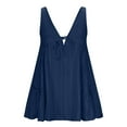 thumbnail image 4 of yillto Women's Dress Summer Sleeveless Mini Dresses Casual Loose V Neck Backless Short Sundress, 4 of 6