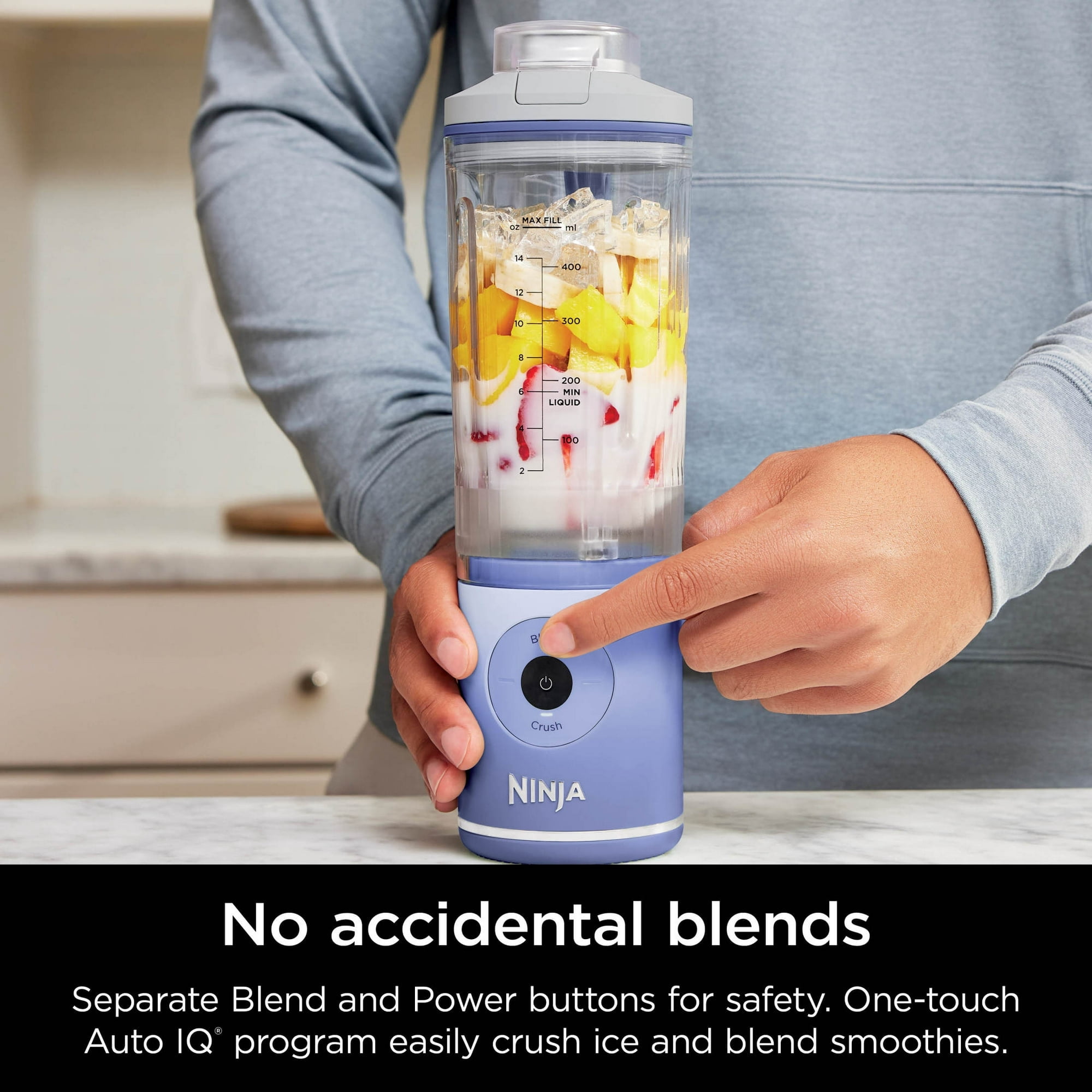 Restored Ninja BC200LD Blast Max Personal Cordless Blender, 3 Programs, 20 oz. Twist & Go Vessel, Lavender (Refurbished)