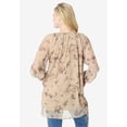 thumbnail image 3 of Roaman's Women's Plus Size Blouson Sleeve Overlay Blouse, 3 of 6