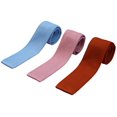 thumbnail image 2 of ZENXUS Cravates en Tricot pour Hommes, Anti-Rides, Lavables en Machine, 2,35 Pouces, Cravates Fines Plates, Bleu Poussiéreux, Rose Poussiéreux, Rouille, Lot de 3, 2 of 4