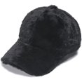 thumbnail image 1 of LinYooLi Plush Baseball Cap for Women Faux Rabbit Fur Sports Hat Warm Fluffy Winter Hat 2022, 1 of 5