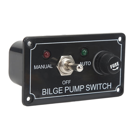 Bilge Pump Switch Panel, DC 12V Rocker Toggle Switch Panel For Car