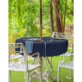 thumbnail image 3 of Outdoor Tablecloth with Umbrella Hole and Zipper 60R Blue Leather Texture Vintage Classic Table Cover for Round Tables Waterproof Tabletop Collection for Patio Garden Picnic Camping, 3 of 6