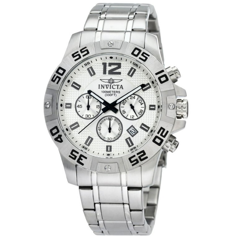 Invicta Men's 1500 Specialty Silver Textured Dial Stainless Steel