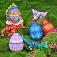 thumbnail image 4 of Figura de juguete Minleway, 4 unidades, huevos de dragón impresos en 3D, multicolor, 4 of 7