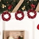 thumbnail image 4 of RKSTN christmas deals Burgundy Bow Christmas Decoration Flocking Hanging Christmas Tree Decoration Hanging Decoration, 4 of 6