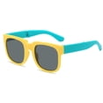 thumbnail image 2 of SeekLGT Polarized Toddler Sunglasses for Boys, Foldable Kids Sunglasses UV400 Protection, Retro Square Frame Unbreakable Toddler Eyewear for Beach and Travel, 1 Pair, 2 of 6