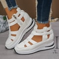 thumbnail image 5 of IUJSOY Walking Shoes Women Closed Toe Gladiator Sandals Zipper Hollow out Platform Wedges Heels, 5 of 8