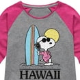 thumbnail image 3 of Peanuts - Hawaii - Toddler And Youth Girls Raglan Graphic T-Shirt, 3 of 6