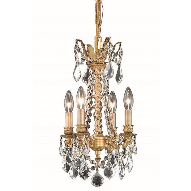 Elegant Lighting Rosalia 13" 4 Light Royal Crystal Chandelier