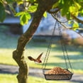 thumbnail image 6 of FEOLGEHLY Metal Hanging Bird Bath for Outdside, Morden Style Bird Feeders for Outdoors, Home Garden Decor Bird Feeding Station, Wildbird Hummingbirds Feeders for Backyard Yard Decoration, 6 of 6