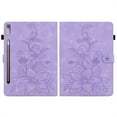 thumbnail image 7 of XYX for Lenovo Tab P11 Pro Gen 2 11.2 2022 ZAB50194GB ZAB50043SE Case, PU Leather Slim Folio with Multi-Angle Stand - Purple Lily Flower, 7 of 7