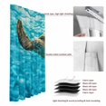 thumbnail image 6 of Blue Sea Turtle Coastal Blackout Curtains for Bedroom/Living Room, Pinch Pleated Black Out Curtains, Nautical Summer Ocean Beach Room Darkening Window Drapes with Hooks 2 Panels, 39"x70", 6 of 8