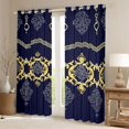 thumbnail image 2 of Feelyou Mystic Hippie Damask Curtains Pack of 2 (42x84 Each), Retro Western Floral Curtains Blackout, Mid Century Fashion Bedroom Curtains, Window Curtains Bedroom Decor, 2 of 6