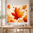 thumbnail image 5 of Large Central Maple Leaf on Swirling Wind Background, Energetic Watercolor for Home Decor Enthusiasts, Fall Art Wall Decor, Housewarming Gift, Tapestry Wall Hanging for Living Room and Bedroom, 5 of 7