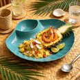 thumbnail image 6 of Divided Snack Serving Tray with Compartment, Plastic Chip and Fry Platter for Home Kitchen Party Tableware, 6 of 7