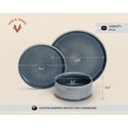 thumbnail image 3 of Vase and Vessel Ceramic Dinnerware Set, 12 Piece, Denim, Service for 4, Hearthstone Collection, 3 of 6