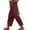 Pant-323Red, variant on Gamivast Linen Pants Women Hollow Out Lace Side Stripe Elastic Waist Wide Leg Pants Summer Beach Lounge Pants Loose Fit Breathable Daily Outfit