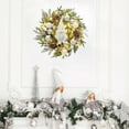thumbnail image 2 of Pre-lit Christmas Wreath for Front Door, 22" Large Lighted Christmas Gnome Wreath, Winter Wreath with Silver White Xmas Balls 30 Lights and Timer for Indoor Outdoor Holiday Decorations, 2 of 7