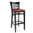 thumbnail image 1 of Ladderback Bar Stool in Black, 1 of 2