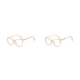 thumbnail image 3 of Minnieouse Gafas de ojo de gato a la moda Anti luz azul transparente estilo Vintage gafas de marco grande de lujo para champán óptico champán 2piezas, 3 of 6