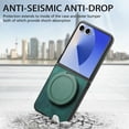 thumbnail image 5 of Allytechgroup Case for Samsung Galaxy Z Flip 7 with Ring Kickstand, PU Leather Hard PC Back Cover Slim Lightweight Support Magnetic Car Phone Mount Shockproof for Samsung Galaxy Z Flip 7, Green, 5 of 10