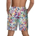 thumbnail image 4 of Haiem Colorful Watercolor Dots Men'S Quick-Dry Swim Trunks: Comfortable Beach Shorts With Mesh Lining And Pockets - Ideal For Swimming And Sunbathing 3x-Large, 4 of 9