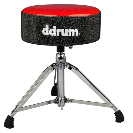 dDrum 19" - 27" Adjustable Mercury Series 5.5" Padded Fat Throne - Red/Black