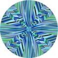 thumbnail image 1 of Ahgly Company Indoor Round Patterned Turquoise Green Area Rugs, 8' Round, 1 of 6