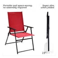thumbnail image 4 of Metal Outdoor Folding Chairs, 4-Piece Patio Lawn Chairs with Arms, 4 of 5